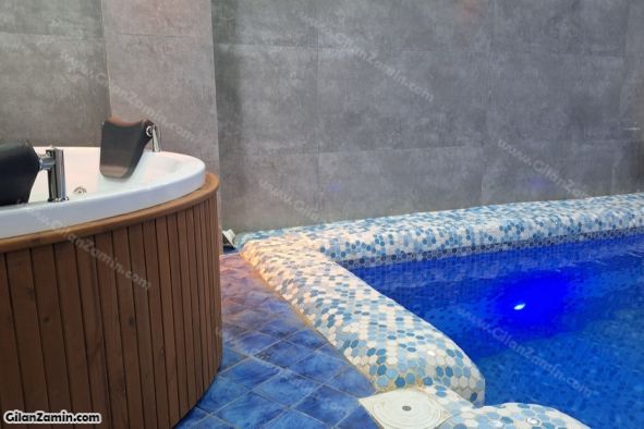 ویلای نوساز استخردار 400 متری در ساحل قو انزلی